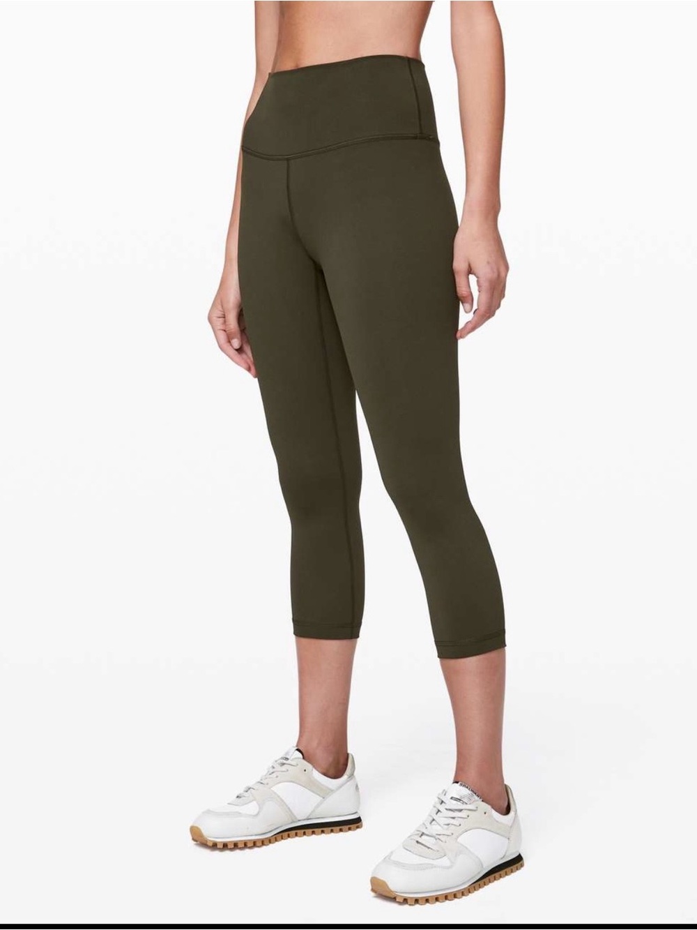 Wunder Under High Rise Crop Dark Olive Green Size 6